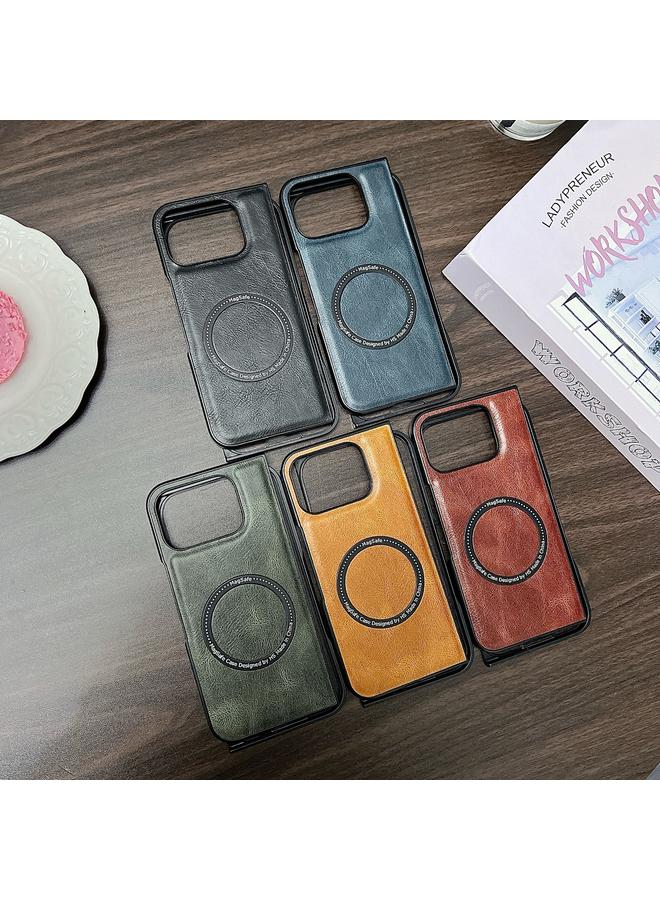 S-TOP Case For Google Pixel 9 Pro Fold Crazy Horse Pattern Leather MagSafe Magnetic Phone Case - Image 5