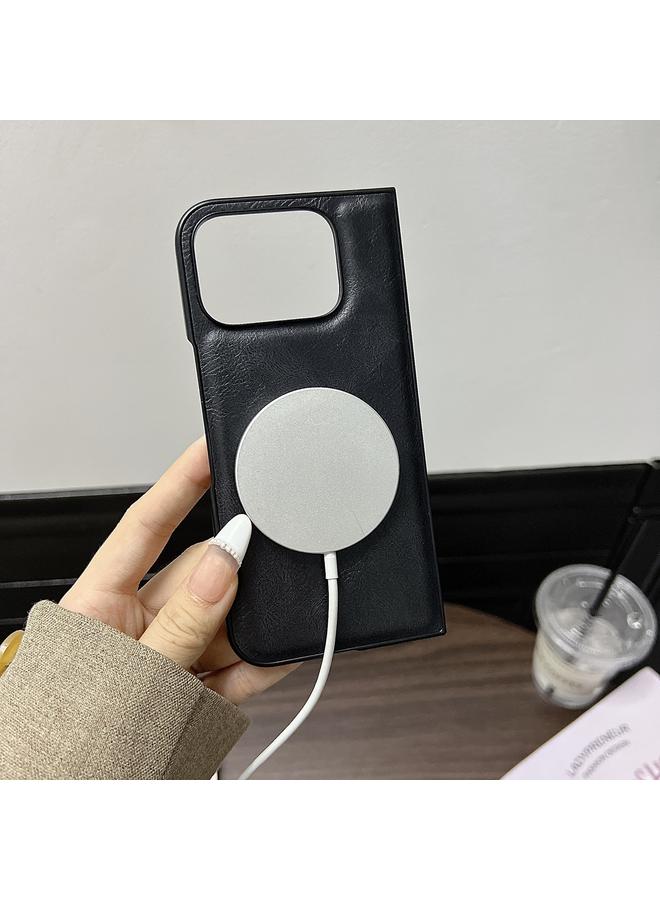 S-TOP Case For Google Pixel 9 Pro Fold Crazy Horse Pattern Leather MagSafe Magnetic Phone Case - Image 4