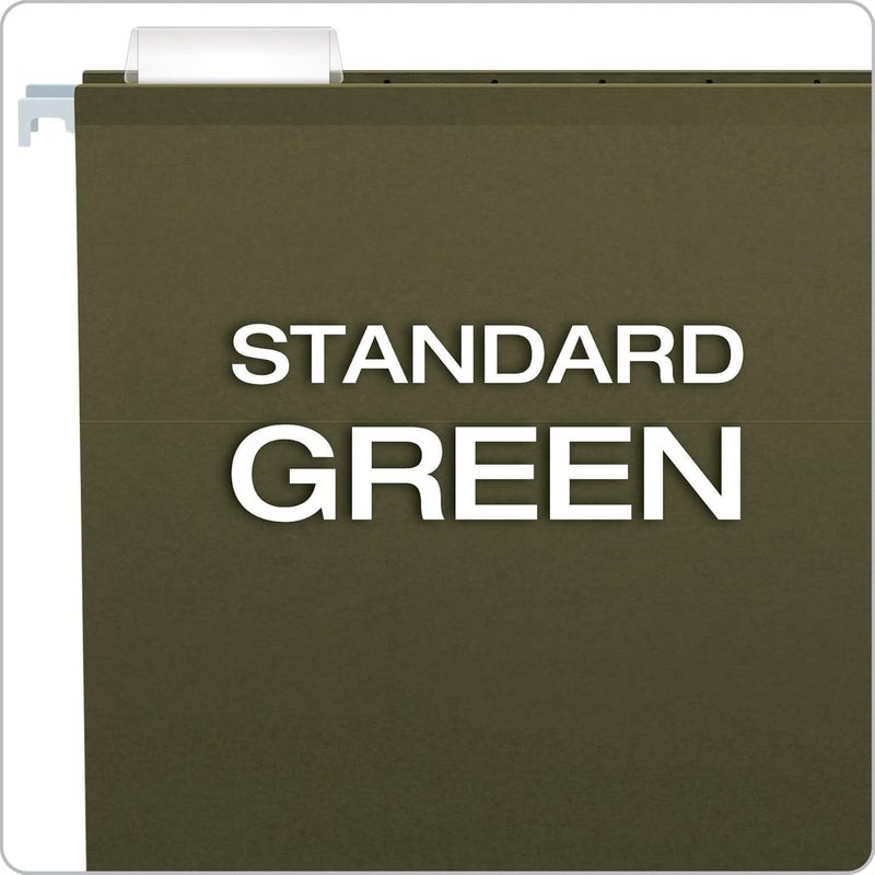 Pendaflex Hanging File Folders Letter Size - 100 Pack - 1/5 Cut Adjustable Tabs - Green Bulk File Folders with Tabs 8.5 X 11 Inches - Image 5