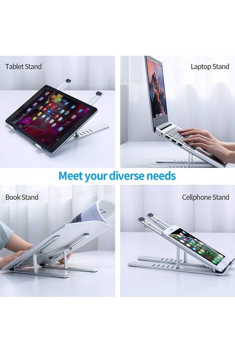 Aluminum Alloy Laptop Holder Stand Adjustable Foldable Portable for Notebook Computer Bracket Lifting Cooling Holder Non-slip - Image 3