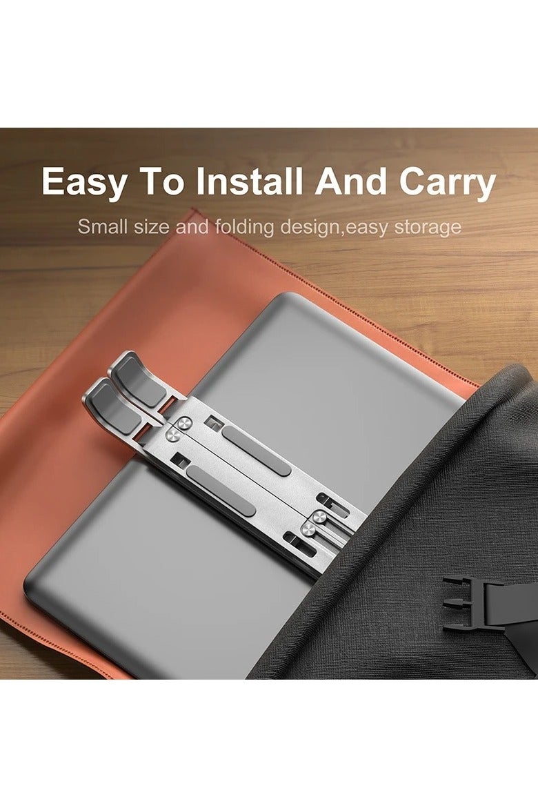 Aluminum Alloy Laptop Holder Stand Adjustable Foldable Portable for Notebook Computer Bracket Lifting Cooling Holder Non-slip - Image 4