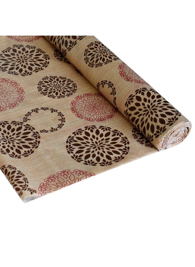 Kuber Industries Rangoli Printed PVC Anti Slip Skid Shelf Mat, 5 Mtr- Pack of 2 (Sand),Standard - Image 2