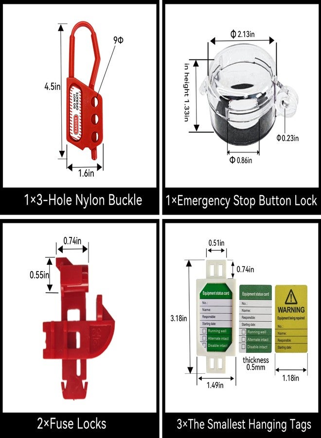 BULANGDI Lockout Tagout Kit 40-Piece Set Lockout Tag Lockout Hasp Safety Padlock Pocket Bag - Image 5