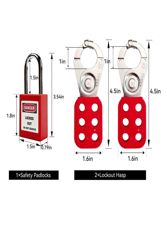 BULANGDI Lockout Tagout Kit 40-Piece Set Lockout Tag Lockout Hasp Safety Padlock Pocket Bag - Image 3
