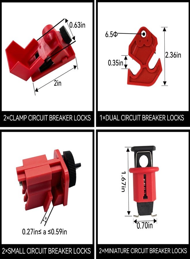 BULANGDI Lockout Tagout Kit 40-Piece Set Lockout Tag Lockout Hasp Safety Padlock Pocket Bag - Image 4