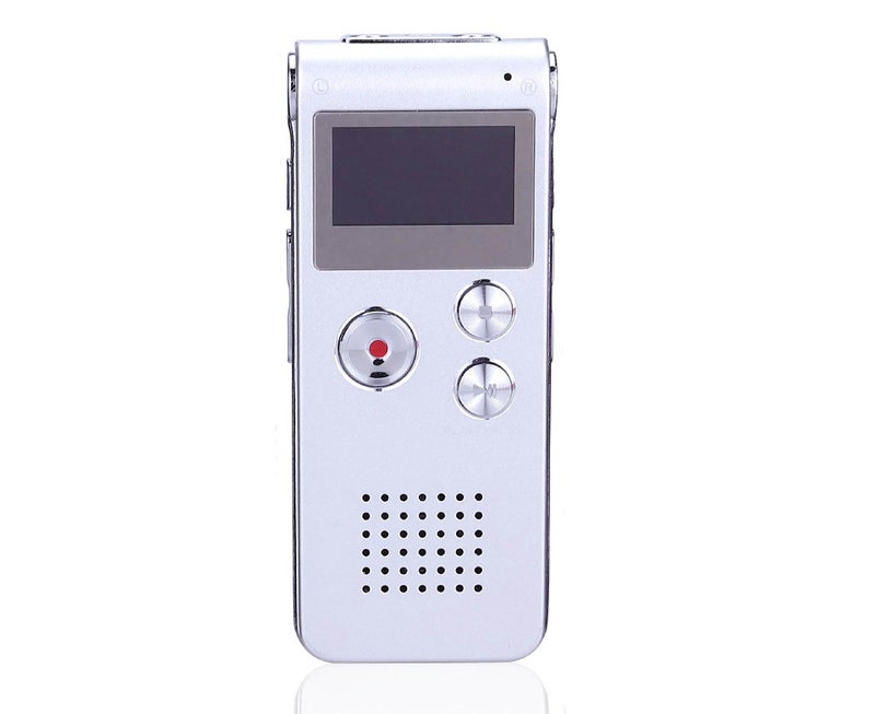سجل صوت قابل لإعادة شحن عبر USB - 16 جيجا بايت (فضي) - Image 1