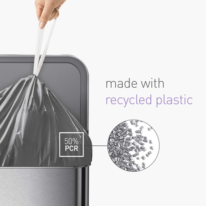 simplehuman Code M 200 Count, Genuine Odorsorb Custom Fit Liners, Drawstring Odor Absorbing Trash Bags in Dispenser Packs, 45 Liter / 12 Gallon - Image 3