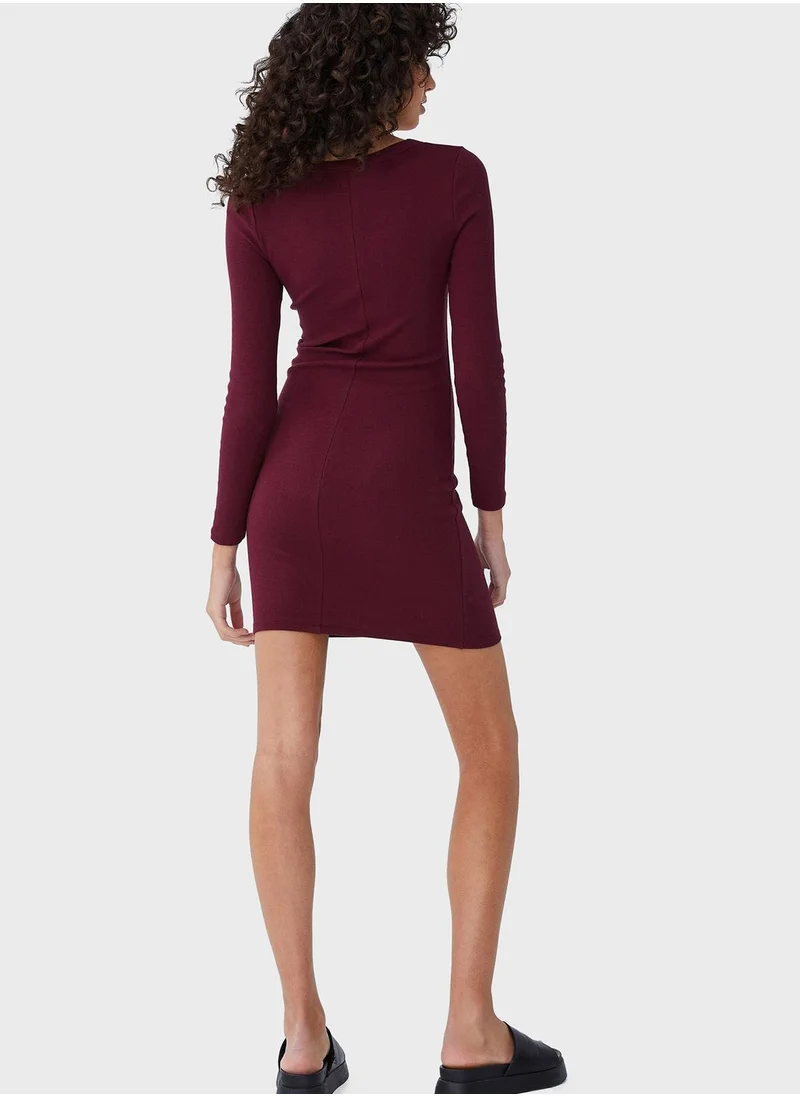 Cotton On Ribbed Knitted Bodycon Dress