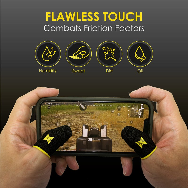 MOBILEGAMINGCORPS 6 Pack Mobile Gaming Corps ClawSocks Phone Gaming Finger Sleeves - Carbon - Image 4