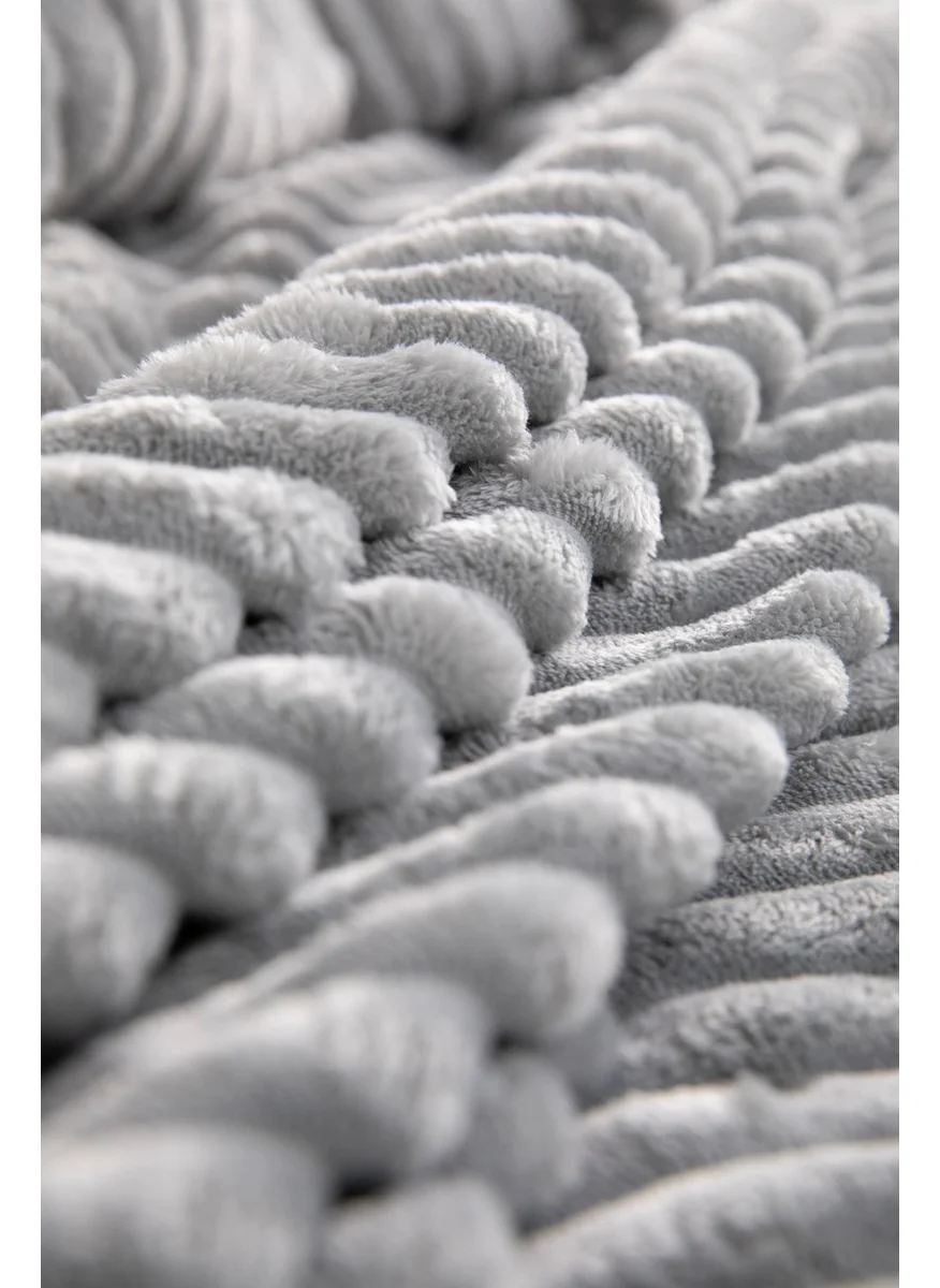 فافورا Linda 2 Piece Single Blanket Set - Grey