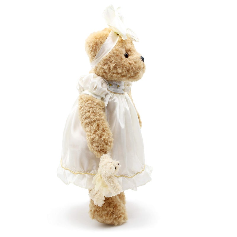 oits cute oitscute Teddy Bears Baby Cute Soft Plush Stuffed Animal Toy for Girl Women 16 White Lace - Image 3