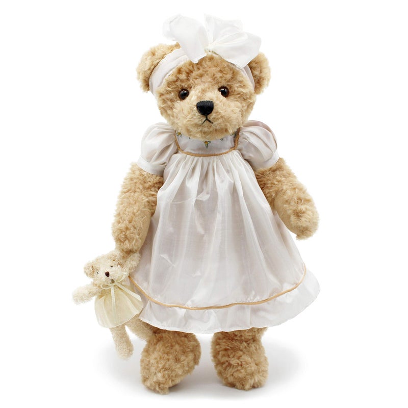 oits cute oitscute Teddy Bears Baby Cute Soft Plush Stuffed Animal Toy for Girl Women 16 White Lace - Image 2