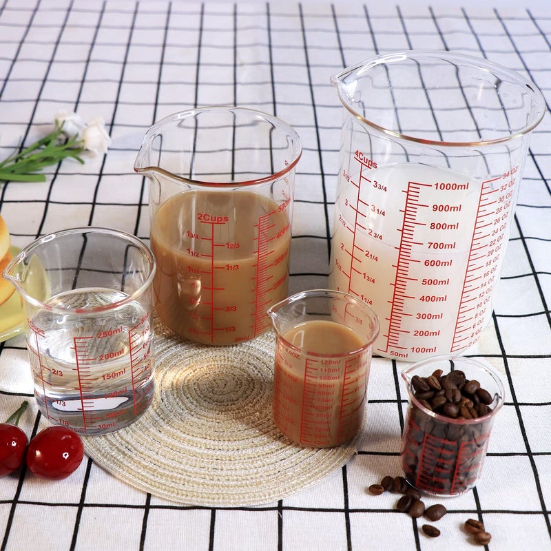 Ackers BORO3.3 Ackers High Borosilicate Glass Measuring Cup-V-Shaped Spout Glass Measuring For Kitchen Or Restaurant Easy To Read 250 Ml (8 Oz  1 Cup) - Image 5
