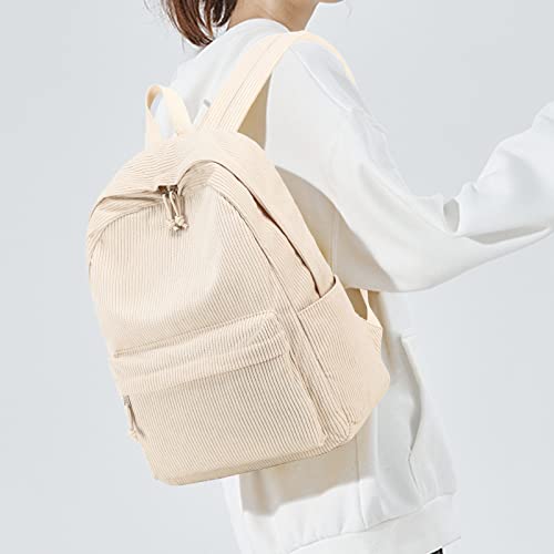 BTOOP School Backpack for Teens Large Corduroy Bookbag Lightweight 15.6 inch Laptop Bag for Girls Women Casual High School College - Image 2