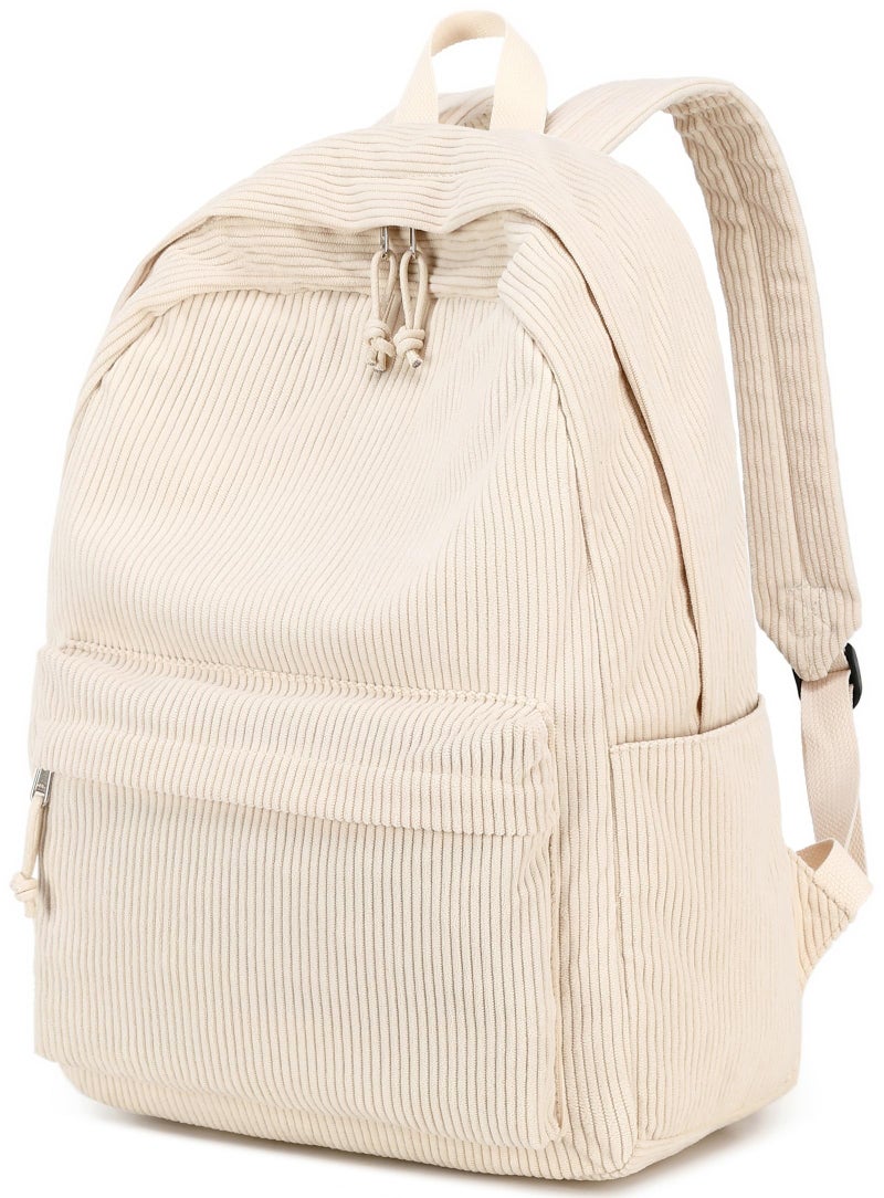 BTOOP School Backpack for Teens Large Corduroy Bookbag Lightweight 15.6 inch Laptop Bag for Girls Women Casual High School College - Image 1