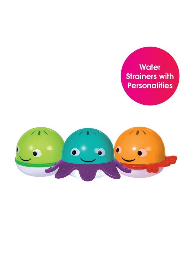 Edushape Tub Buddies 3 Toys Toddler Bath Toys Strainers Early Child Development Educational Boys & Girls Water Bath Toy Baby Bath Toys For Toddlers 1 3 Teaches Cause Effect Cognitive Skills - Image 3