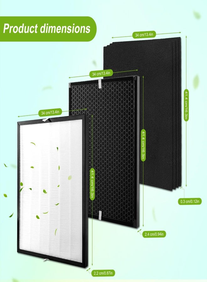 Diegimr Air Purifier Filter Set for, Air Purifier Filter Replacement with 1 Ultra, 1 Activated Carbon and 4 Pre- for 3000 Accessories - Image 3