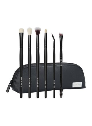 Morphe Eye Stunners Makeup Brushes - 6 Piece Eyeshadow Brush Set - Lining, Blending & Angled Eyeshadow Brushes - Made with Natural & Synthetic Bristles and Includes Makeup Brush Case (6 Count) - pzsku/ZE9C9AB54153C26D0B6B8Z/45/1743366588/ae43ec00-8830-4339-86f4-d0cd69271a2b