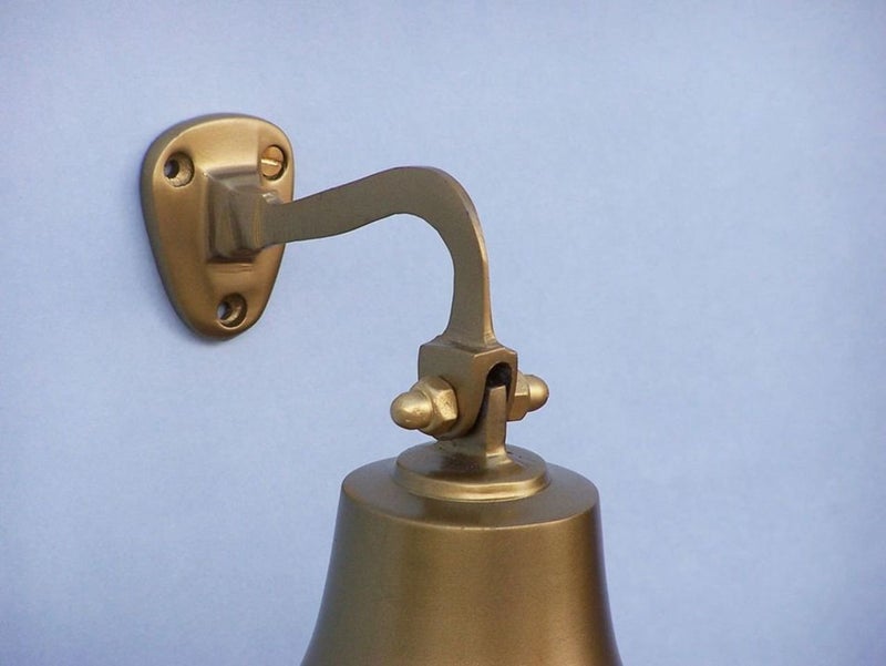 Hampton Nautical BL-2050-5AN Antique Brass Hanging Ship's Bell 6" - Nautical Bell - Nautical Decor - Image 4