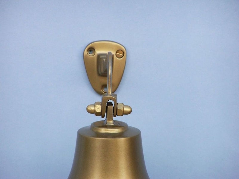 Hampton Nautical BL-2050-5AN Antique Brass Hanging Ship's Bell 6" - Nautical Bell - Nautical Decor - Image 5