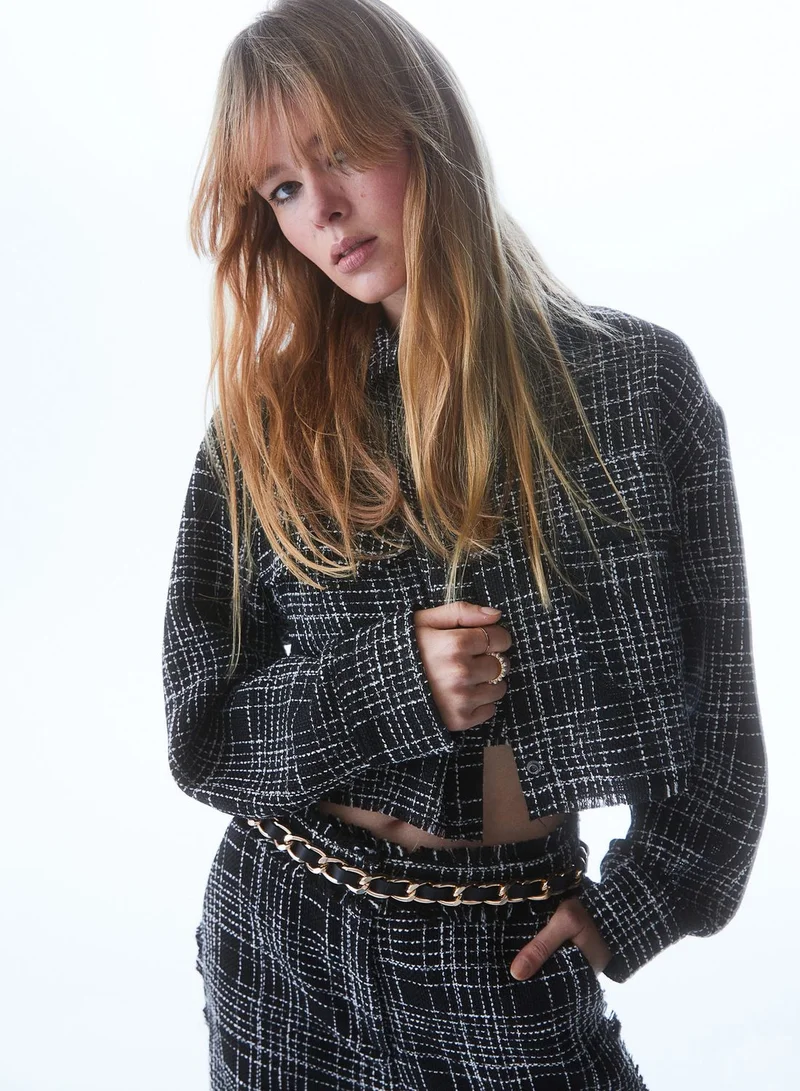 H&M Checked Pocket Detail Shacket