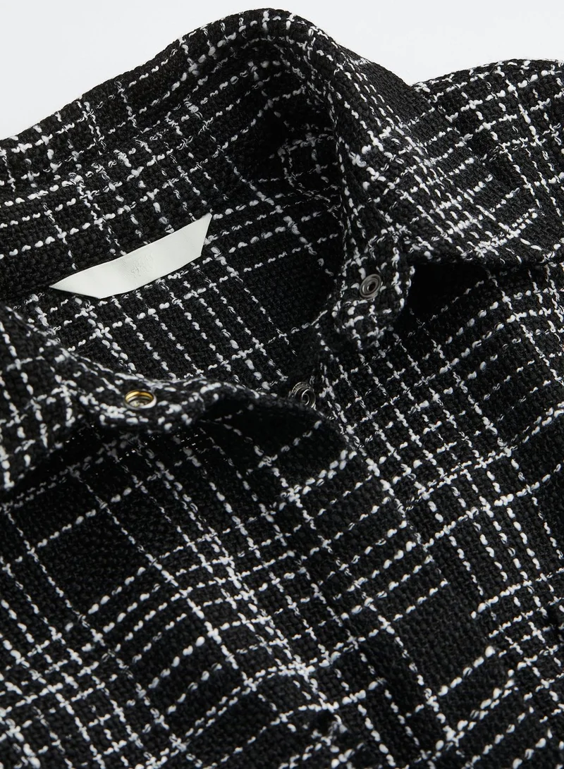 H&M Checked Pocket Detail Shacket