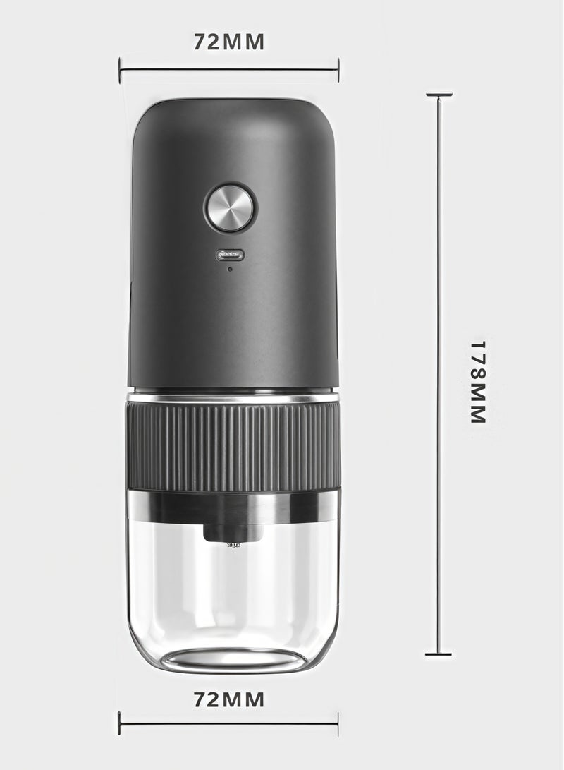 Portable Electric Coffee Grinder - USB-C Rechargeable, Compact Travel Coffee Bean Grinder, Adjustable Coarseness, Strong Stainless Steel Blades, Cordless, Great for Espresso, Spices and Nuts  - Image 2