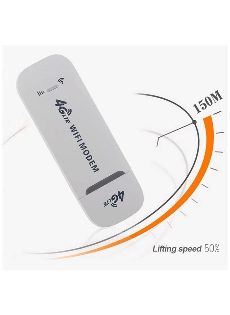 Captaintech - Portable USB Wifi Dongle 4G USB Modem WiFi Router USB Dongle 150Mbps with SIM Card Slot Car Hotspot Pocket Mobile WiFi - Image 1