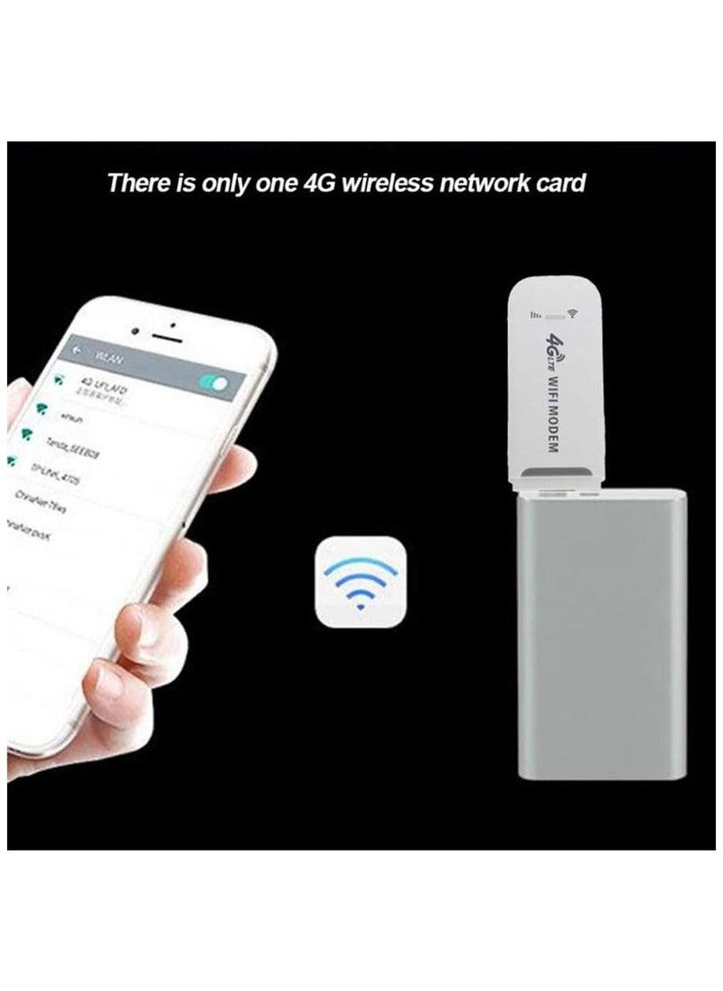 Captaintech - Portable USB Wifi Dongle 4G USB Modem WiFi Router USB Dongle 150Mbps with SIM Card Slot Car Hotspot Pocket Mobile WiFi - Image 1