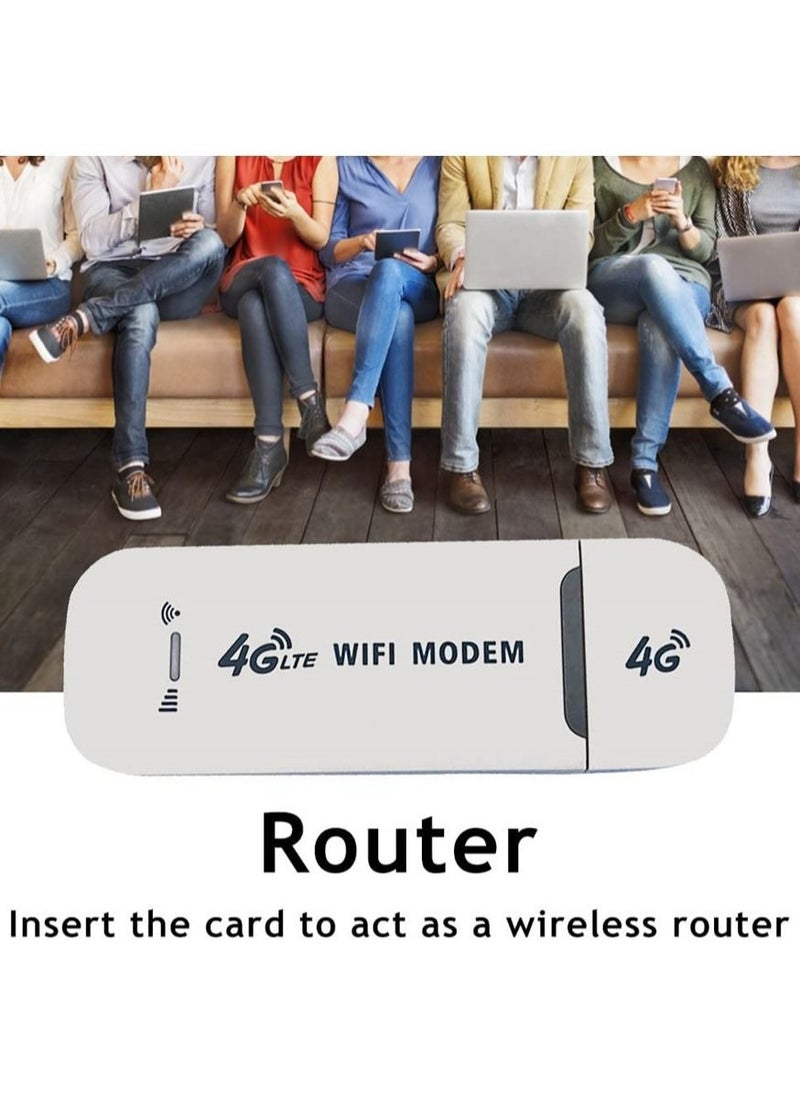 Captaintech - Portable USB Wifi Dongle 4G USB Modem WiFi Router USB Dongle 150Mbps with SIM Card Slot Car Hotspot Pocket Mobile WiFi - Image 1