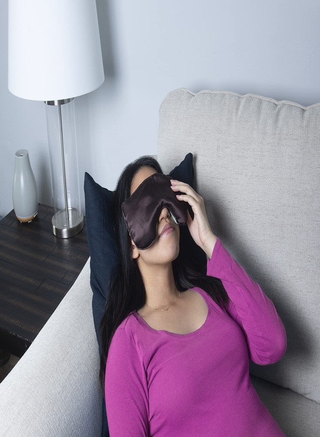 DreamTime Weighted Eye Pillow Mask, Rose Velvet, Microwave or Freeze, Washable, 9.5x4.5 in, for Sleep, Yoga, Meditation, Relaxation - Image 3