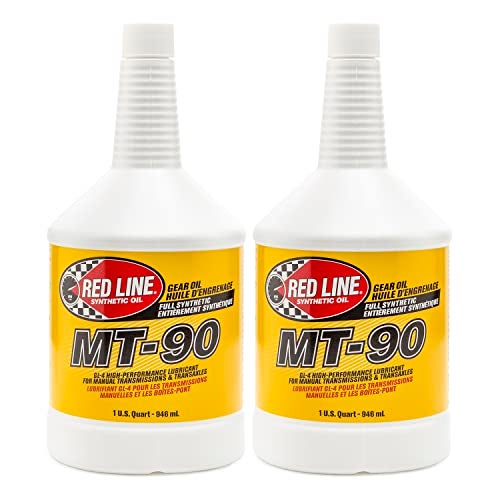 Red Line 50304 MT-90 75W-90 GL-4 Manual Transmission and Transaxle Lubricant (MTL) - 1 Quart (2 Pack) - Image 1