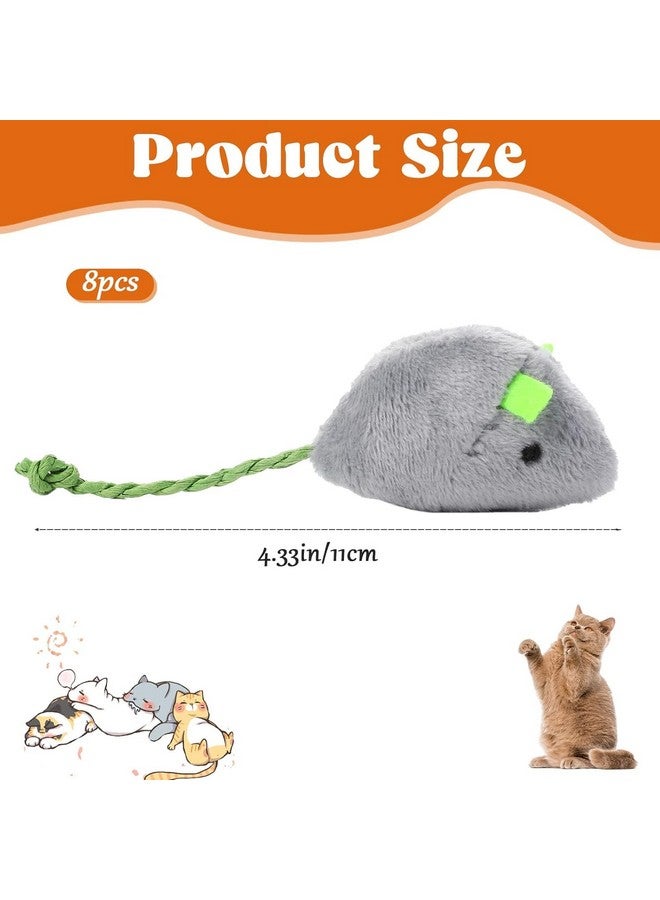 Generic Catnip Toys Cat Mice Toys, Adorably Cute Home Kitten Catnip Cat Supplies For Hours Of Wholesome Entertainment Perfectly Entertain Your Feline Friend (Pack Of 8)  - Image 3