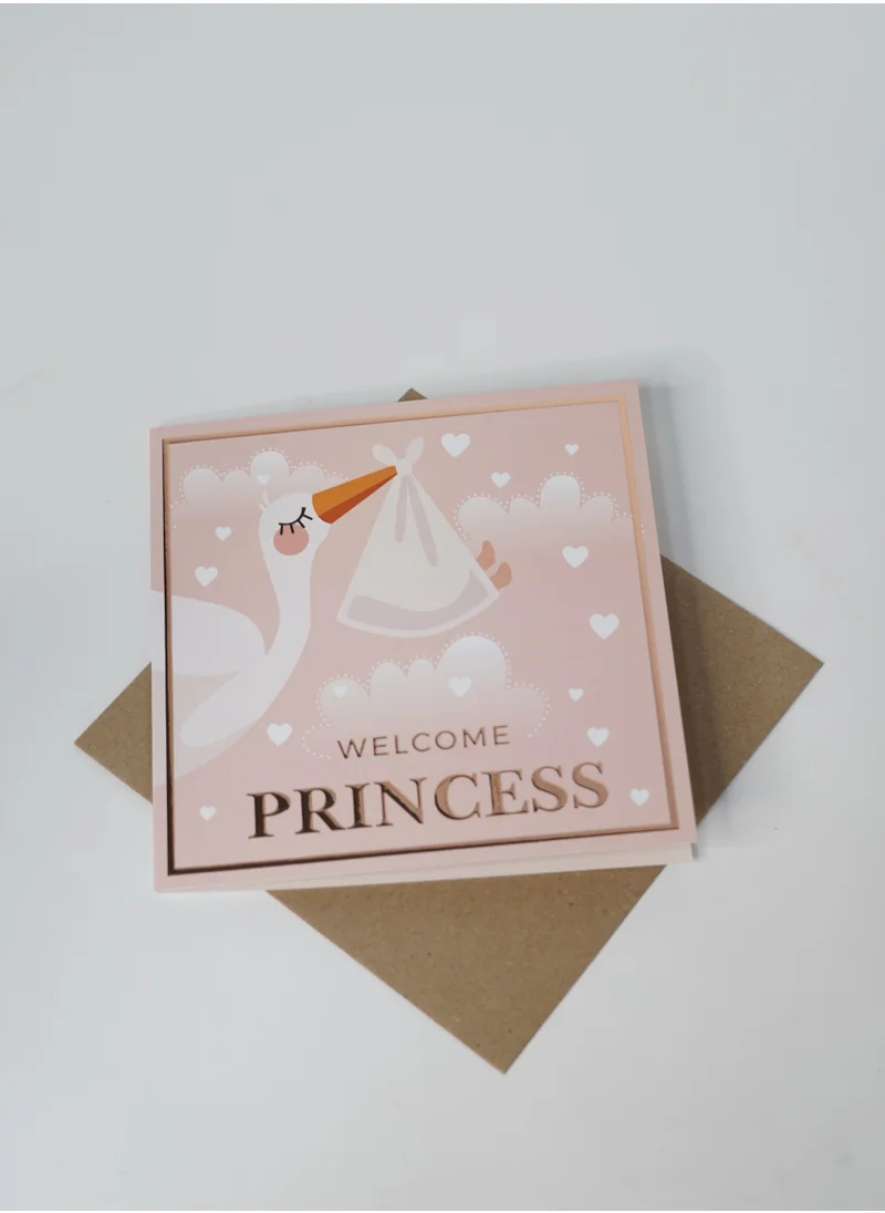 Share the Love Welcome Princess UV Greeting Card