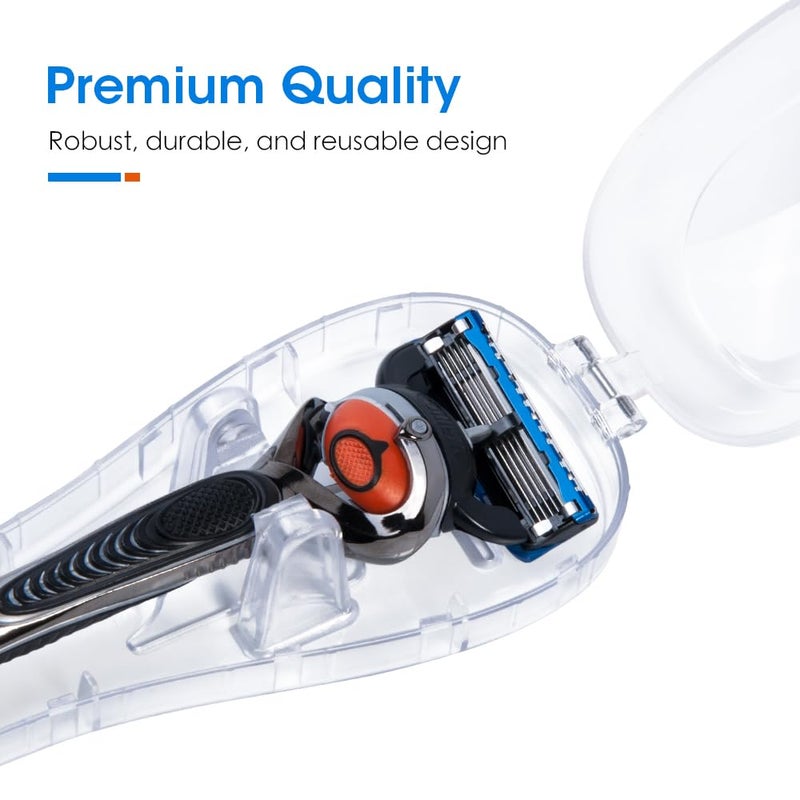 Nincha Manual Razor Travel Case Portable Plastic Manual Razor Trimmer Protector Transparent - Image 2