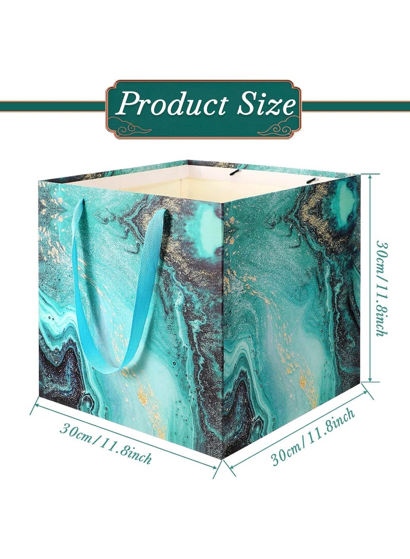 دان كولين 4 أكياس هدايا كبيرة الحجم ، 11.8 بوصة كيس مربع ، أكياس الرخام ، أكياس هدايا زفاف كبيرة الحجم ، أكياس ورقية كيس عيد ميلاد كبير الحجم ، أكياس الورق ، هدايا خطوبة العروس للحفلات ، أكياس الهدايا - Image 2