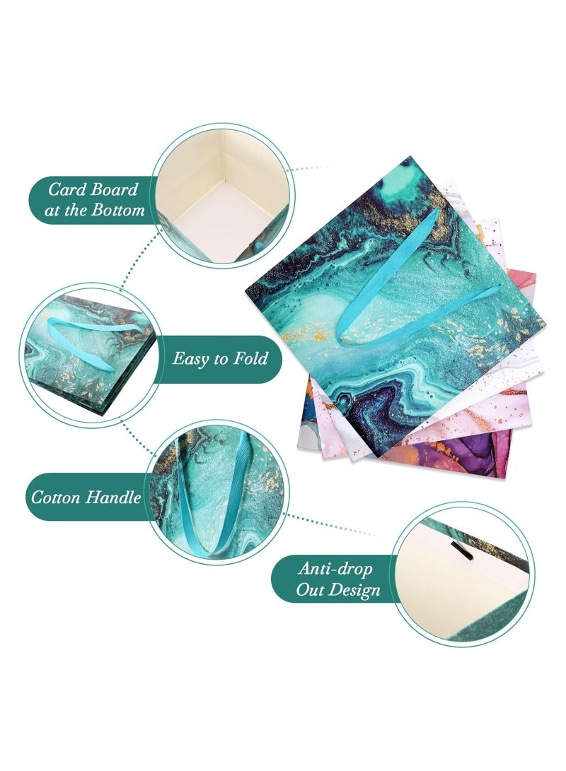 دان كولين 4 أكياس هدايا كبيرة الحجم ، 11.8 بوصة كيس مربع ، أكياس الرخام ، أكياس هدايا زفاف كبيرة الحجم ، أكياس ورقية كيس عيد ميلاد كبير الحجم ، أكياس الورق ، هدايا خطوبة العروس للحفلات ، أكياس الهدايا - Image 3