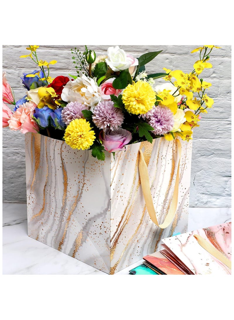 دان كولين 4 أكياس هدايا كبيرة الحجم ، 11.8 بوصة كيس مربع ، أكياس الرخام ، أكياس هدايا زفاف كبيرة الحجم ، أكياس ورقية كيس عيد ميلاد كبير الحجم ، أكياس الورق ، هدايا خطوبة العروس للحفلات ، أكياس الهدايا - Image 4