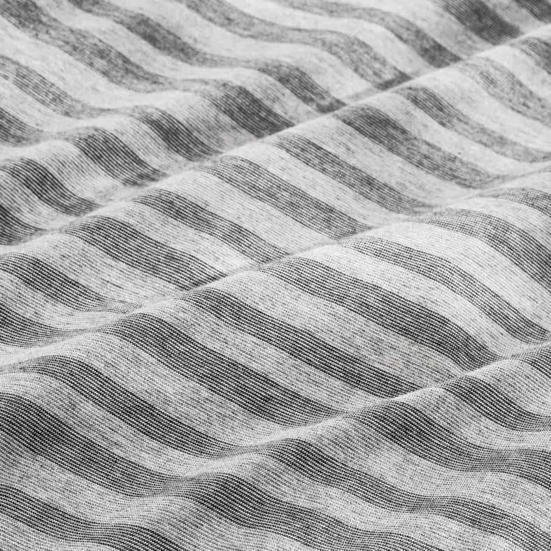 Pan Home طقم غطاء لحاف سوبر كينج من قطن الجيرسي المخطط 3 قطع 260x220 سم - رمادي - Image 3