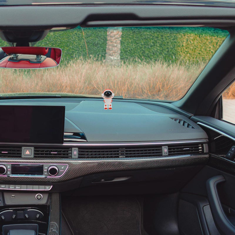 Mini Astronaut Dashboard Compass High Precision Portable Car Interior Orange - Image 5