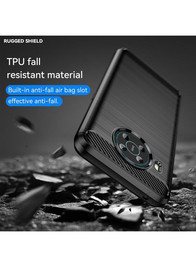 S-TOP Case For Nokia X10 / X20 Brushed Texture Carbon Fiber TPU Phone Case - Image 4
