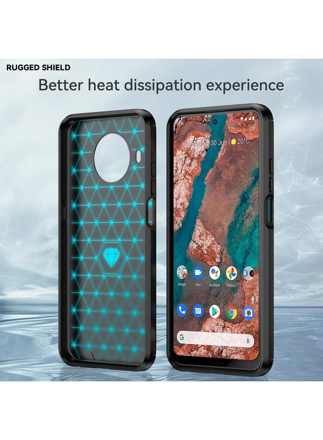 S-TOP Case For Nokia X10 / X20 Brushed Texture Carbon Fiber TPU Phone Case - Image 2