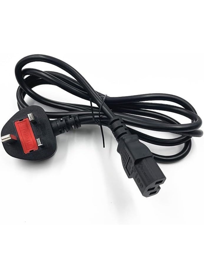 Power Supply Adapter Cord Mains Cable Lead UK Plug With Notch - IEC Socket For Cisco/Switches/PC/Monitor/Server (1.5M) Black - Image 4