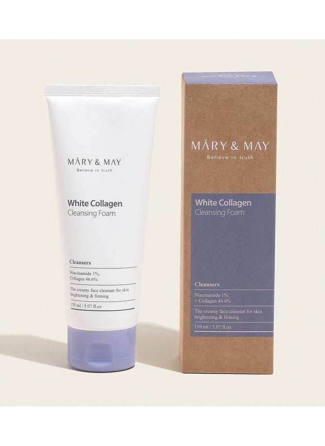 MARY & MAY Mary&May White Collagen Cleansing Foam 150 ml  - Image 1