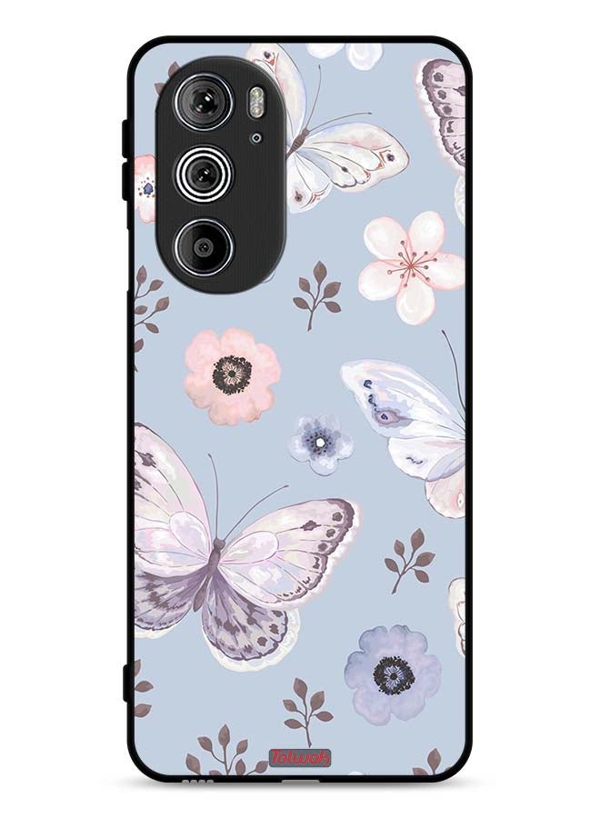 Tolwak Motorola Edge 30 Pro Protective Case Cover Butterflies And Flowers - Image 1
