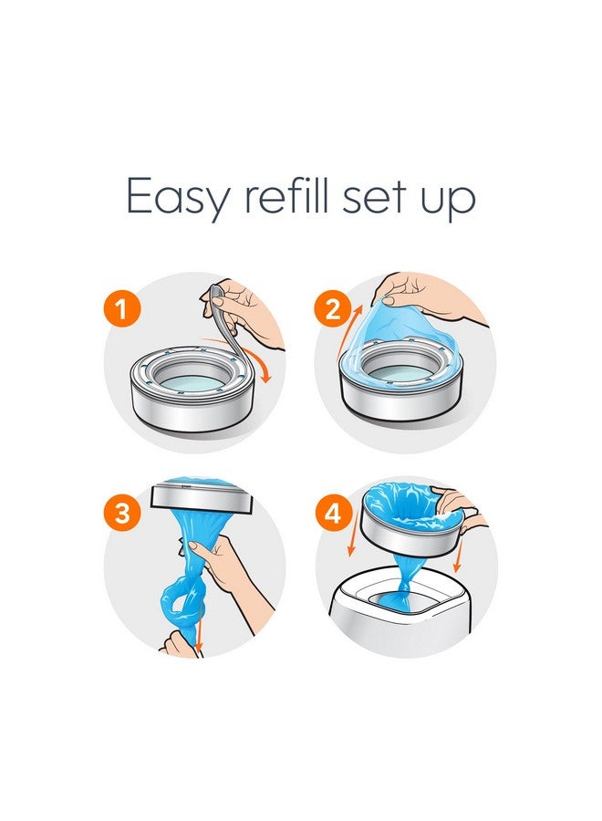 Diaper Genie Essentials Round Refill Pack of 4 | Holds Up to 1280 Newborn Diapers | Features Unscented Continuous Film | Compatible with Diaper Genie Complete and Expressions Pails - Image 4