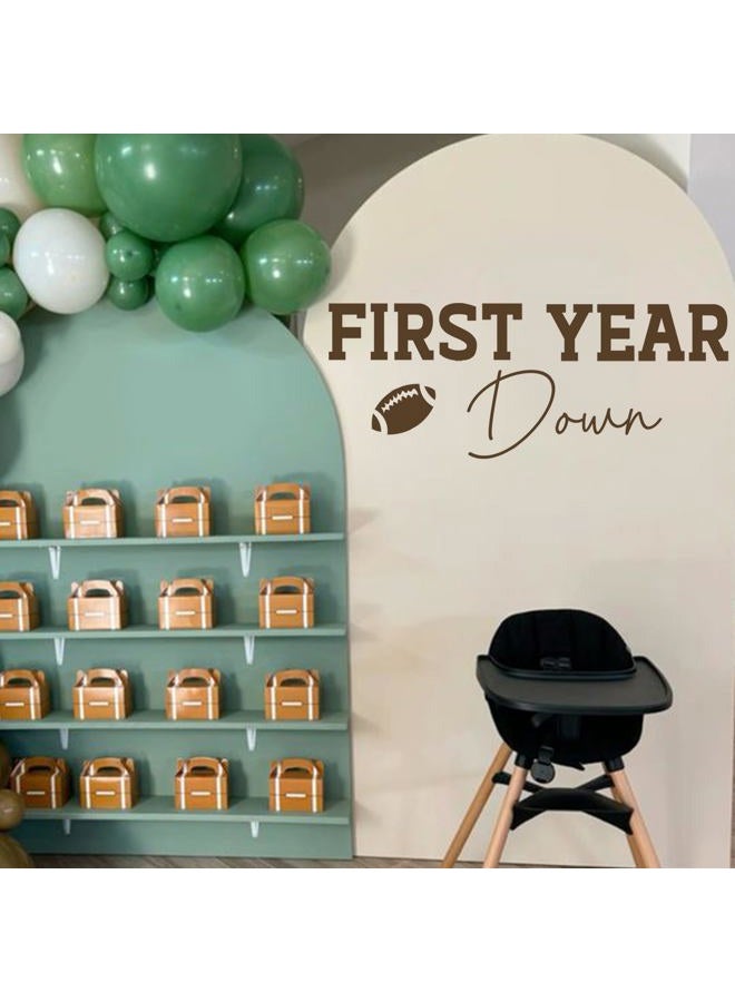 VANGNING First Year Down Decal - Baby Boy Football Birthday Party Football Baby Boy First Birthday Sign,Fist Down Birthday Football Birthday Party Decorations and Decor for Boys and Girls - Image 4