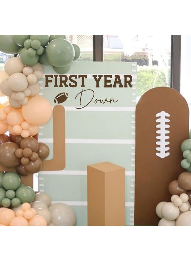 VANGNING First Year Down Decal - Baby Boy Football Birthday Party Football Baby Boy First Birthday Sign,Fist Down Birthday Football Birthday Party Decorations and Decor for Boys and Girls - Image 3