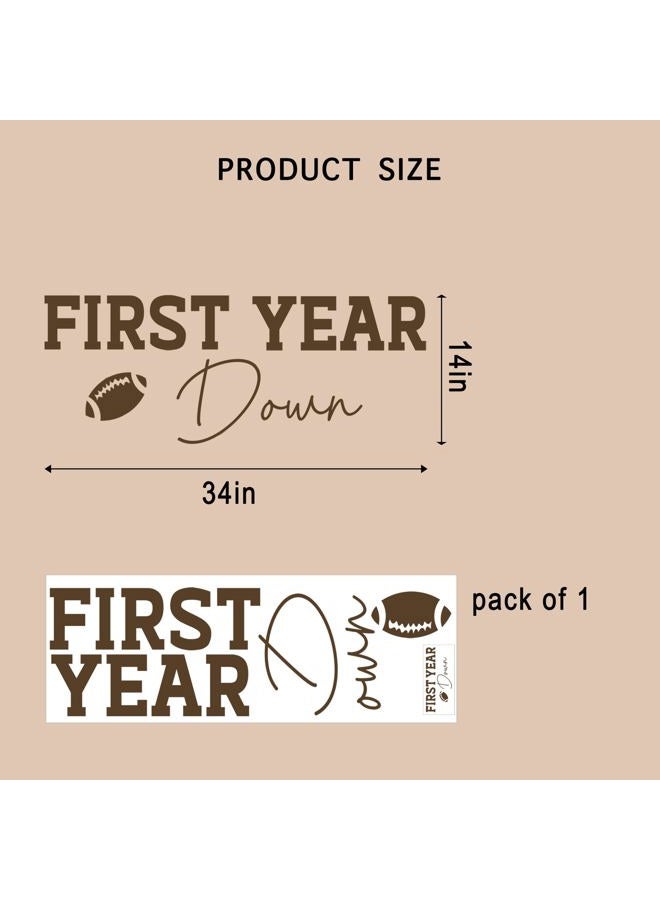 VANGNING First Year Down Decal - Baby Boy Football Birthday Party Football Baby Boy First Birthday Sign,Fist Down Birthday Football Birthday Party Decorations and Decor for Boys and Girls - Image 2