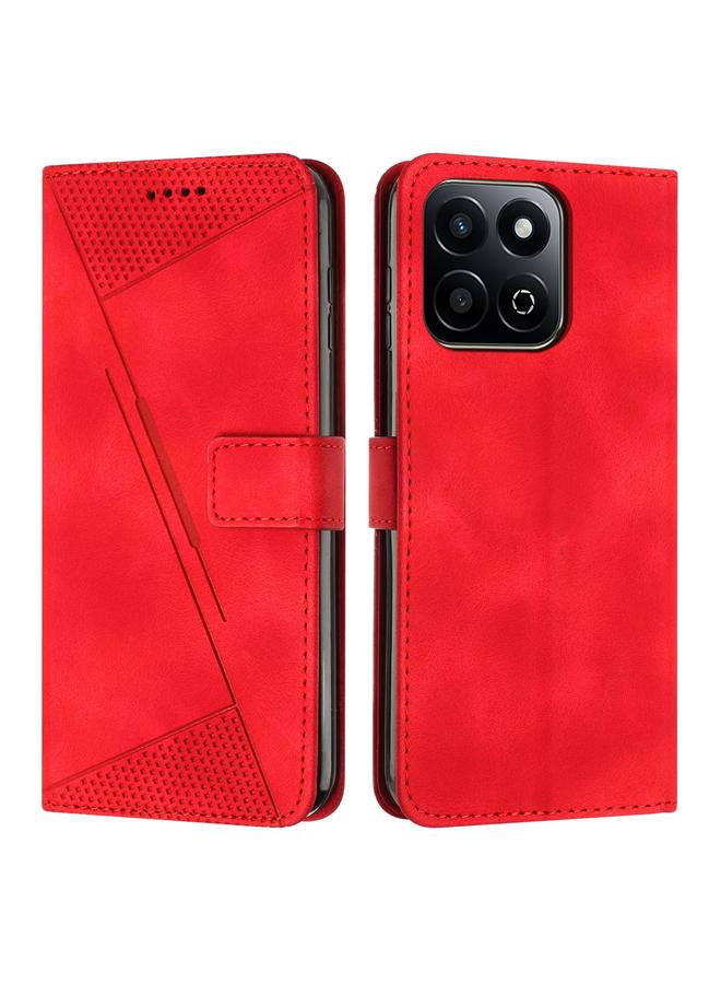 S-TOP Case For Honor X7c 4G / 200 Smart Dream Triangle Leather Phone Case with Lanyard - Image 1